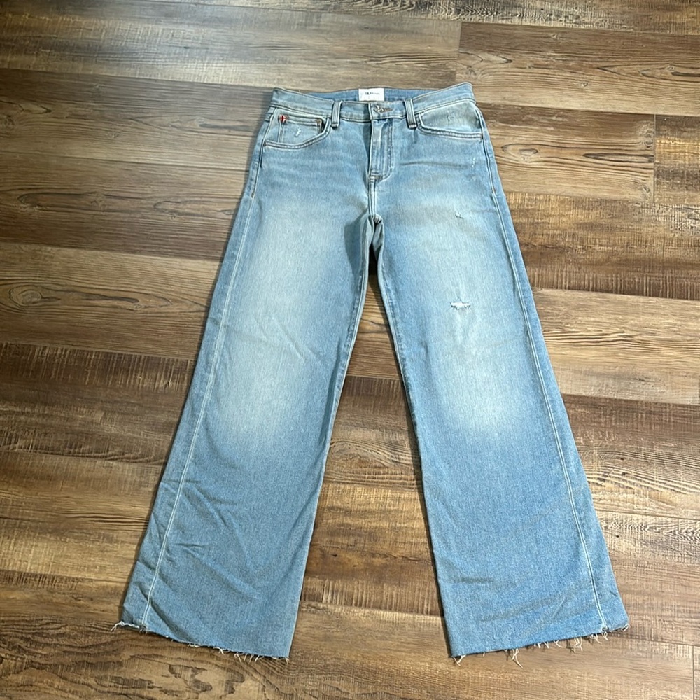 Hudson Jeans Blue Flare Wide Leg Denim